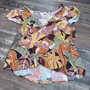 O'Neill Multicolor Leaf Print Blouse